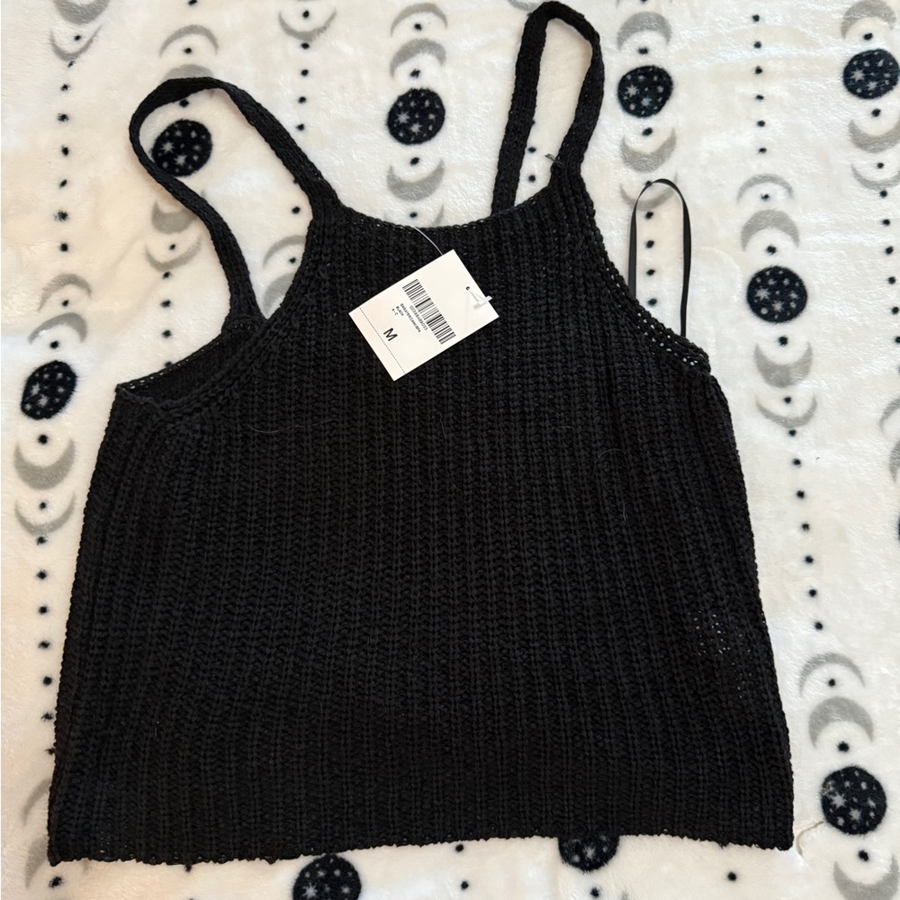 Black Knit Women's Top